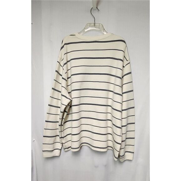 Men's Faded Glory 2XL 50-52 Ivory/Grey Long Sleeve Casual Sweater shirt - Picture 3 of 4